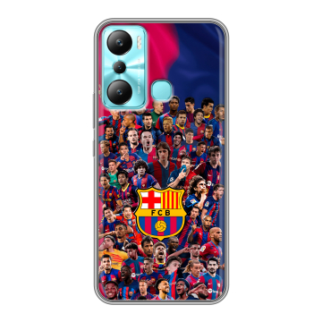 Силиконовый чехол на Infinix Hot 20i с принтом Барселона Barcelona