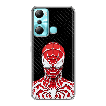 Силиконовый чехол на Infinix Hot 20i с принтом человек паук spiderman