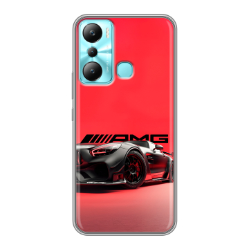 Силиконовый чехол на Infinix Hot 20i с принтом Мерседес Mercedes AMG