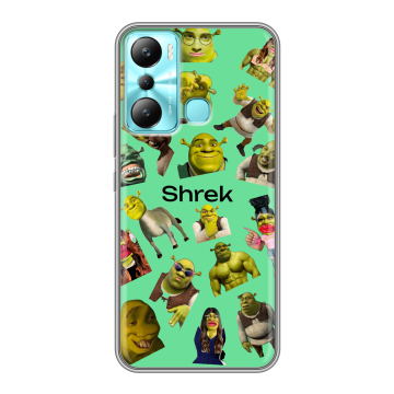 Силиконовый чехол на Infinix Hot 20i с принтом Шрек Shrek