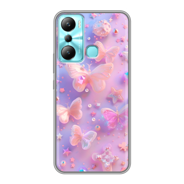 Силиконовый чехол на Infinix Hot 20i с принтом Бабочки