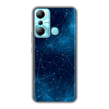 Силиконовый чехол на Infinix Hot 20i с принтом Космос звезды