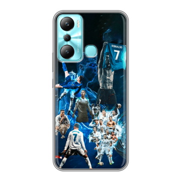 Силиконовый чехол на Infinix Hot 20i с принтом Реал Роналдо