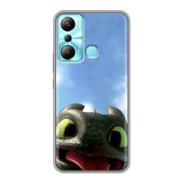 Силиконовый чехол на Infinix Hot 20i с принтом Как приручить дракона