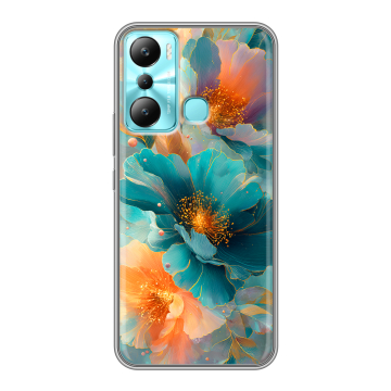 Силиконовый чехол на Infinix Hot 20i с принтом Цветы