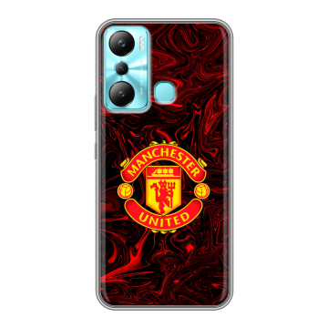 Силиконовый чехол на Infinix Hot 20i с принтом Manchester United