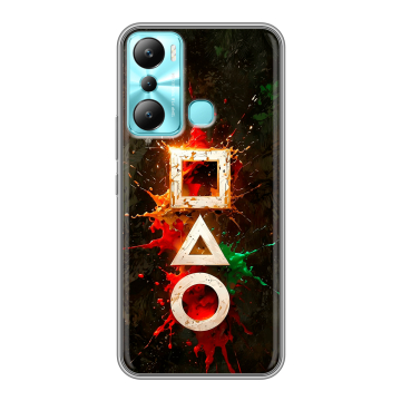 Силиконовый чехол на Infinix Hot 20i с принтом Squid Game Игра кальмара