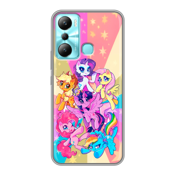 Силиконовый чехол на Infinix Hot 20i с принтом My little pony Дружба чудо