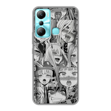 Силиконовый чехол на Infinix Hot 20i с принтом Ahegao Ахегао Аниме