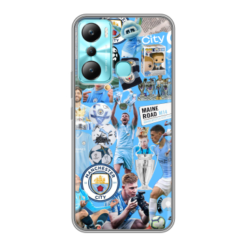 Силиконовый чехол на Infinix Hot 20i с принтом Man City Манчестер Сити
