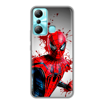 Силиконовый чехол на Infinix Hot 20i с принтом Spiderman Человек паук