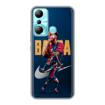 Силиконовый чехол на Infinix Hot 20i с принтом Барселона Barca Yamal 