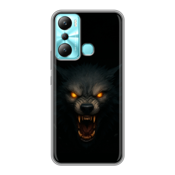 Силиконовый чехол на Infinix Hot 20i с принтом Волк