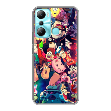 Силиконовый чехол на Infinix Hot 20i с принтом Gravity Falls Гравити Фолз