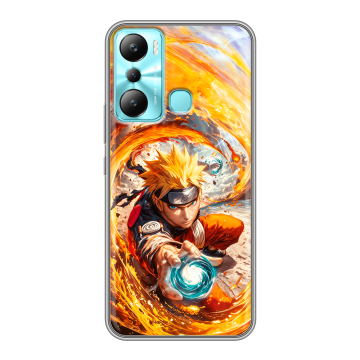 Силиконовый чехол на Infinix Hot 20i с принтом Аниме Наруто Naruto