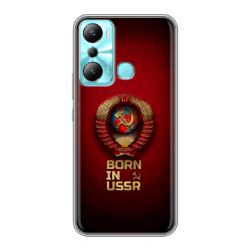 Силиконовый чехол на Infinix Hot 20i с принтом Флаг Герб СССР