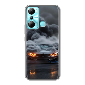 Силиконовый чехол на Infinix Hot 20i с принтом BMW БМВ