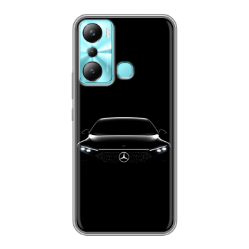 Силиконовый чехол на Infinix Hot 20i с принтом Mercedes Мерседес
