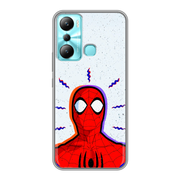 Силиконовый чехол на Infinix Hot 20i с принтом Spiderman Человек паук