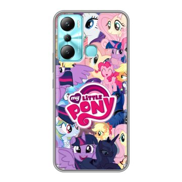 Силиконовый чехол на Infinix Hot 20i с принтом My little pony Дружба чудо