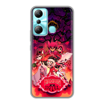 Силиконовый чехол на Infinix Hot 20i с принтом Hazbin Hotel Отель Хазбин