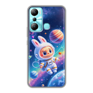 Силиконовый чехол на Infinix Hot 20i с принтом Labubu Лабубу