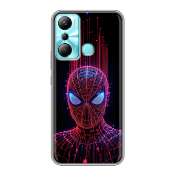 Силиконовый чехол на Infinix Hot 20i с принтом Spiderman Человек паук