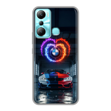 Силиконовый чехол на Infinix Hot 20i с принтом BMW БМВ