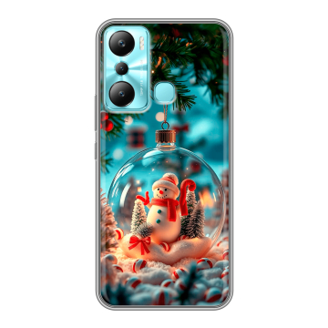 Силиконовый чехол на Infinix Hot 20i с принтом Новый год