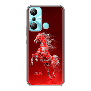 Силиконовый чехол на Infinix Hot 20i с принтом Новый год
