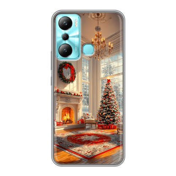 Силиконовый чехол на Infinix Hot 20i с принтом Новый год