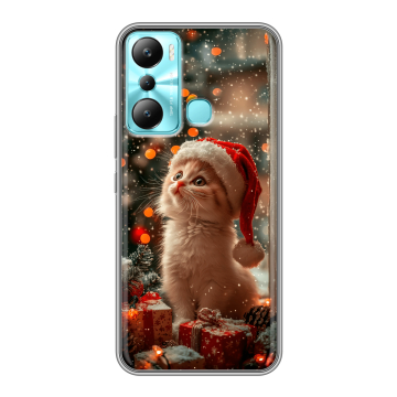 Силиконовый чехол на Infinix Hot 20i с принтом Новый год