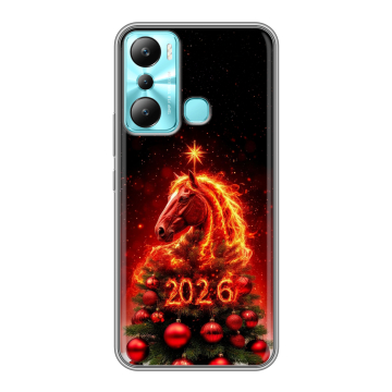 Силиконовый чехол на Infinix Hot 20i с принтом Новый год