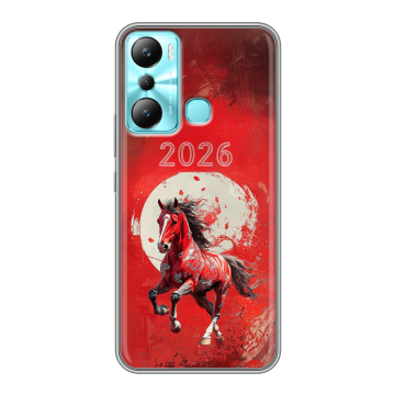 Силиконовый чехол на Infinix Hot 20i с принтом Новый год