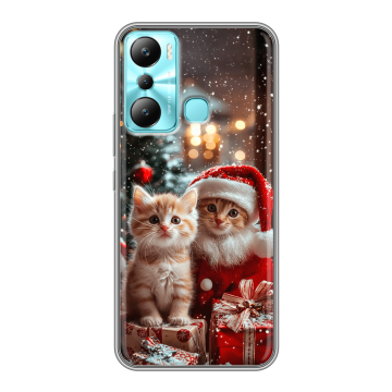Силиконовый чехол на Infinix Hot 20i с принтом Новый год