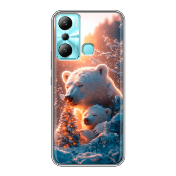 Силиконовый чехол на Infinix Hot 20i с принтом Новый год
