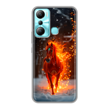 Силиконовый чехол на Infinix Hot 20i с принтом Новый год