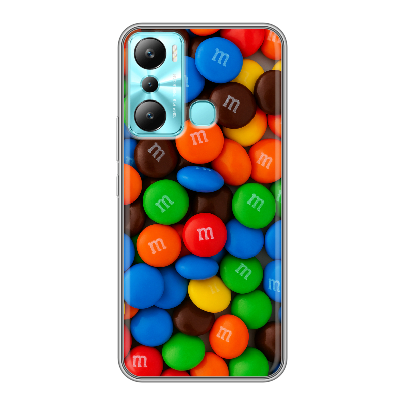 Силиконовый чехол на Infinix Hot 20i с принтом Конфеты Силиконовый чехол на Infinix Hot 20i с принтом Конфеты