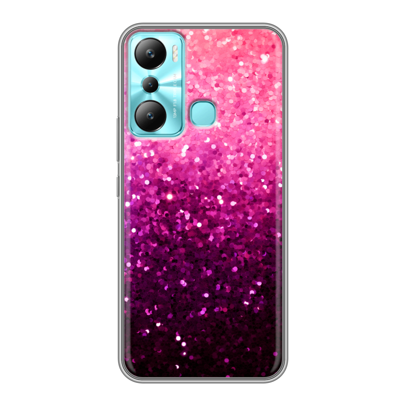 Силиконовый противоударный чехол на Infinix Hot 20i с принтом Блестки Силиконовый противоударный чехол на Infinix Hot 20i с принтом Блестки
