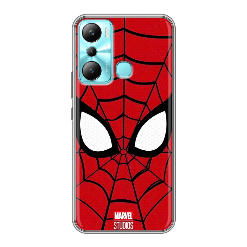 Силиконовый противоударный чехол на Infinix Hot 20i с принтом человек паук spiderman Силиконовый противоударный чехол на Infinix Hot 20i с принтом человек паук spiderman