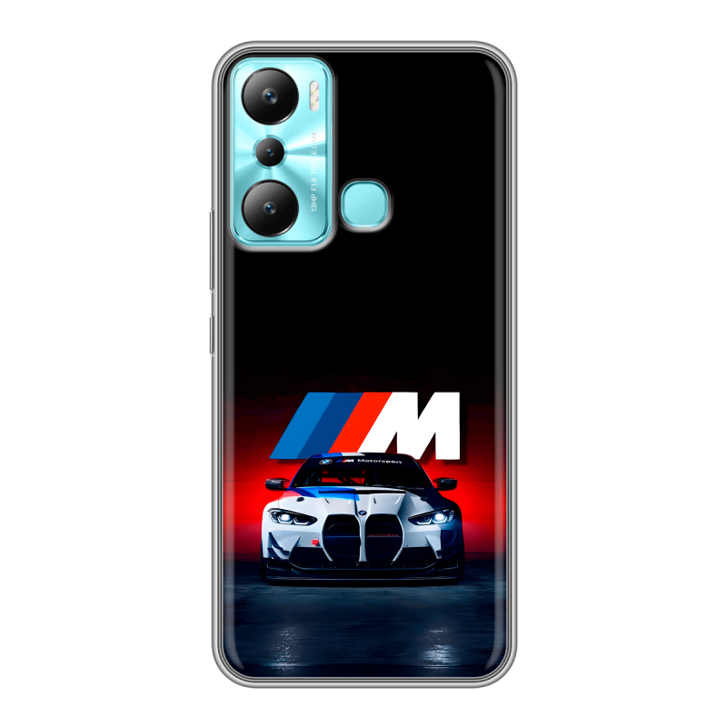 Силиконовый противоударный чехол на Infinix Hot 20i с принтом БМВ BMW Силиконовый противоударный чехол на Infinix Hot 20i с принтом БМВ BMW