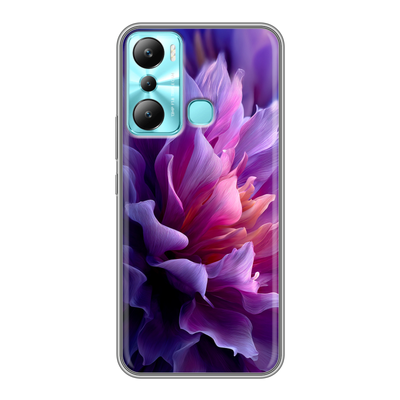 Силиконовый чехол на Infinix Hot 20i с принтом женский цветы Силиконовый чехол на Infinix Hot 20i с принтом женский цветы