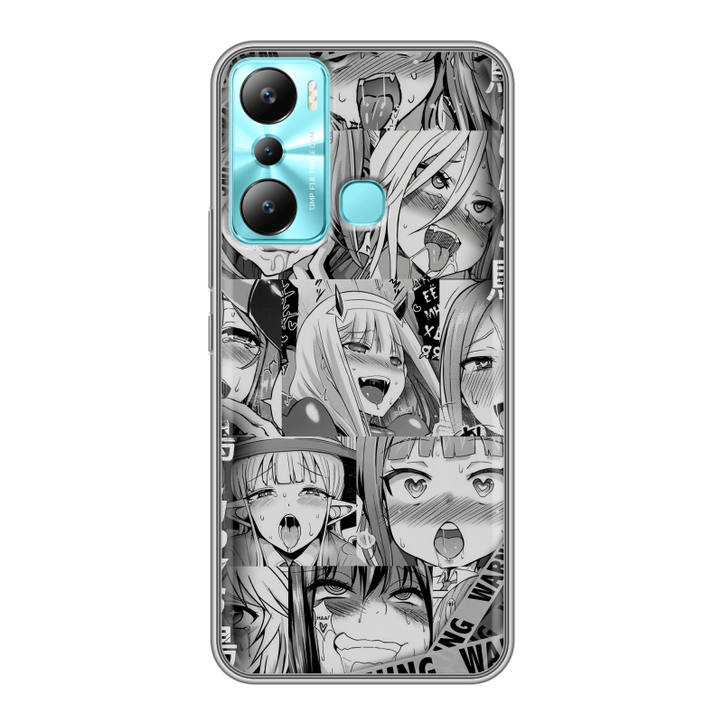 Силиконовый чехол на Infinix Hot 20i с принтом Ahegao Ахегао Аниме Силиконовый чехол на Infinix Hot 20i с принтом Ahegao Ахегао Аниме