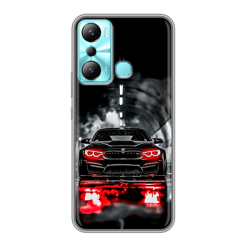 Силиконовый противоударный чехол на Infinix Hot 20i с принтом BMW БМВ Силиконовый противоударный чехол на Infinix Hot 20i с принтом BMW БМВ