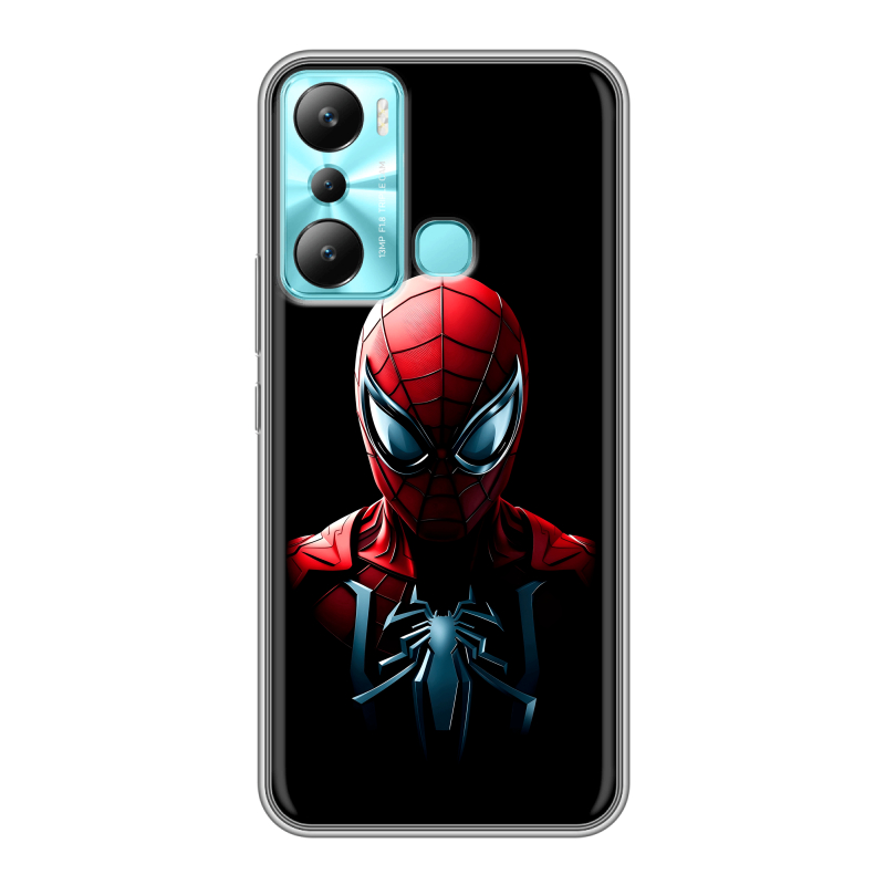 Силиконовый противоударный чехол на Infinix Hot 20i с принтом Spiderman Человек паук Силиконовый противоударный чехол на Infinix Hot 20i с принтом Spiderman Человек паук