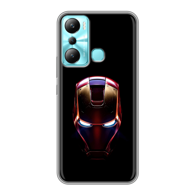 Силиконовый чехол на Infinix Hot 20i с принтом IronMan Железный человек Силиконовый чехол на Infinix Hot 20i с принтом IronMan Железный человек