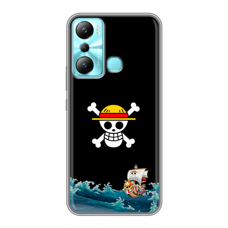 Силиконовый противоударный чехол на Infinix Hot 20i с принтом One Piece Ван Пис Силиконовый противоударный чехол на Infinix Hot 20i с принтом One Piece Ван Пис