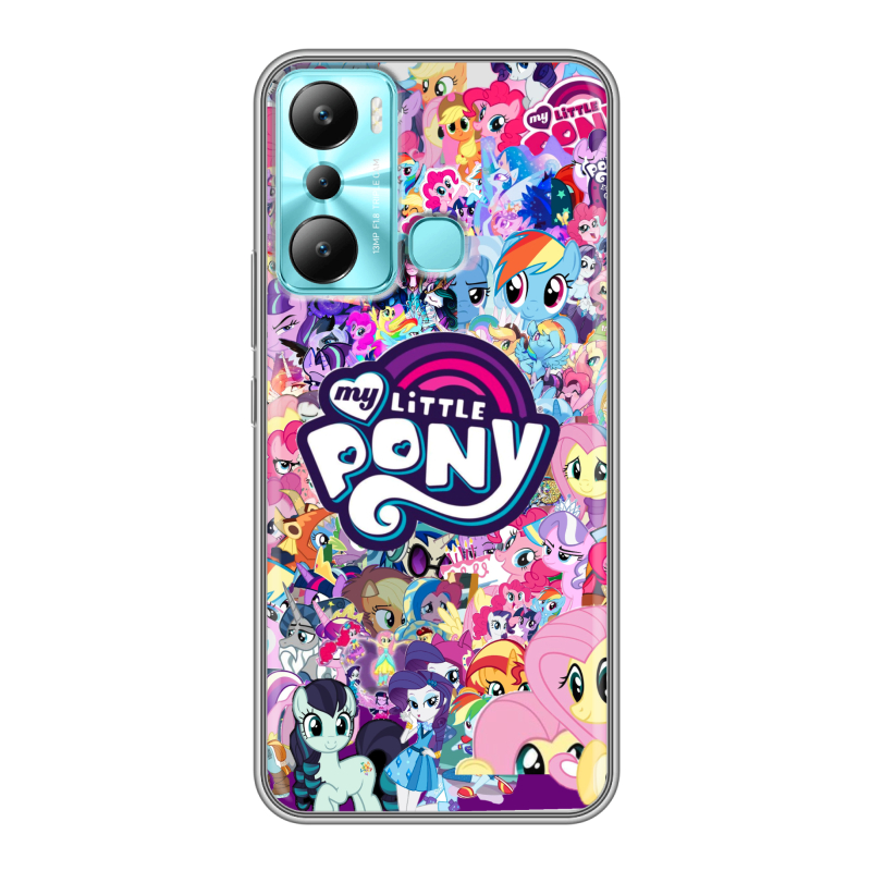 Силиконовый чехол на Infinix Hot 20i с принтом My little pony Дружба чудо Силиконовый чехол на Infinix Hot 20i с принтом My little pony Дружба чудо