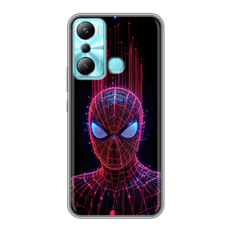 Силиконовый чехол на Infinix Hot 20i с принтом Spiderman Человек паук Силиконовый чехол на Infinix Hot 20i с принтом Spiderman Человек паук