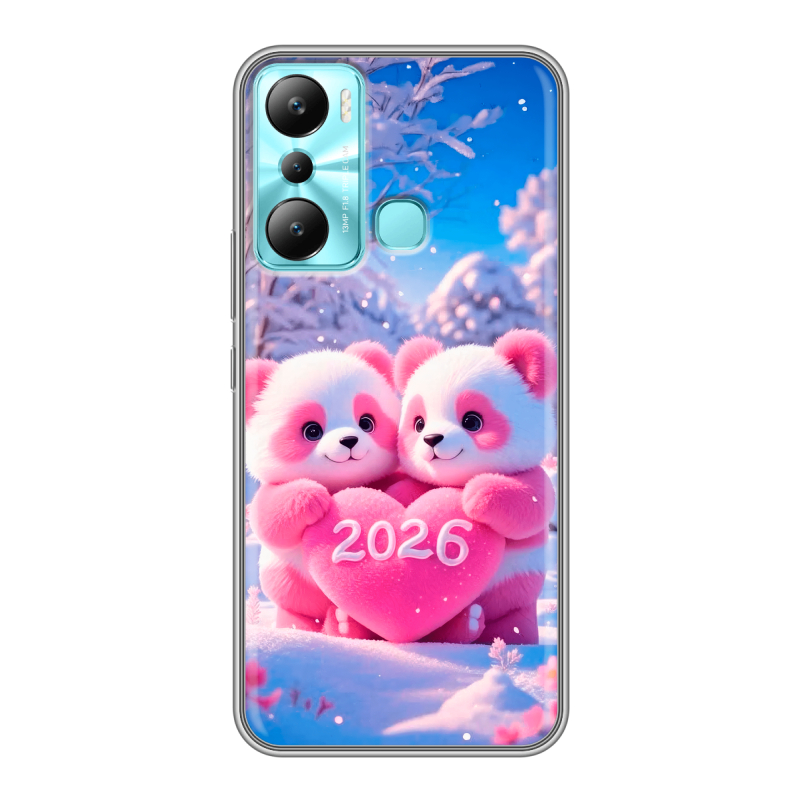 Силиконовый чехол на Infinix Hot 20i с принтом Новый год Силиконовый чехол на Infinix Hot 20i с принтом Новый год